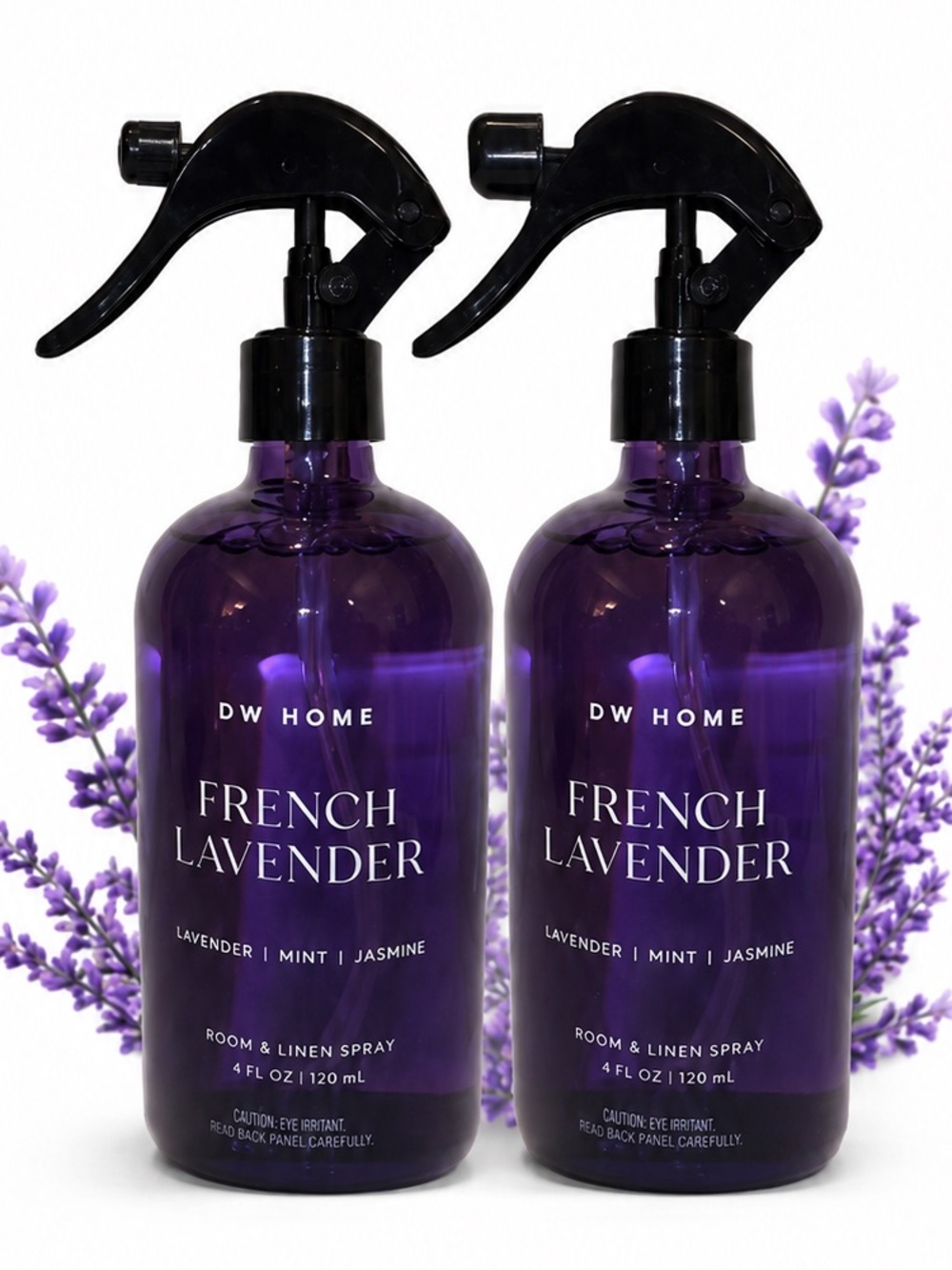 DW Home Room & Linen Spray French Lavender 16.1 Oz Large Glass Bottle ~ 2 SET